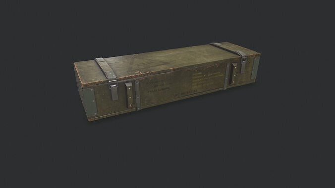 Weapon Crate Low-poly PBR Free low-poly 3D model
