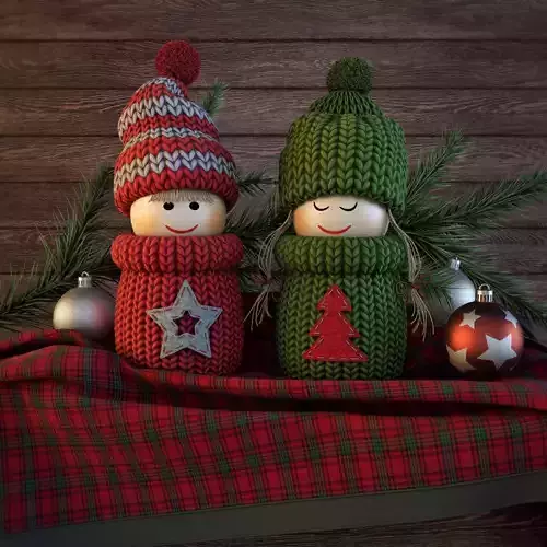 New Year Dolls 3D model