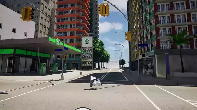 City Downtown Skyscraper Street - Unreal - Lot 06