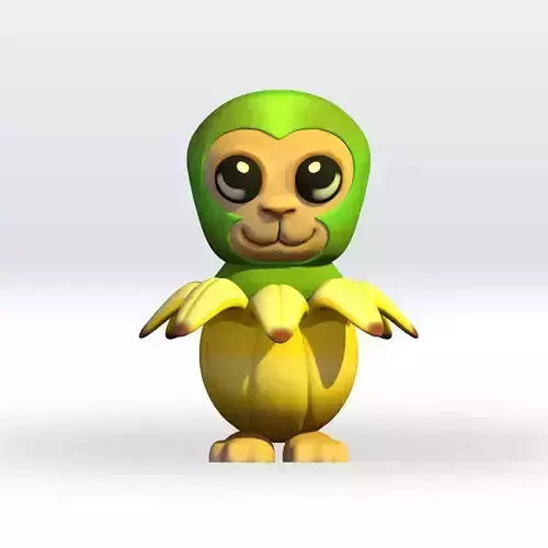 Champanzini bananini 3D Italian Brainrot STL file 3D Model 3D print model