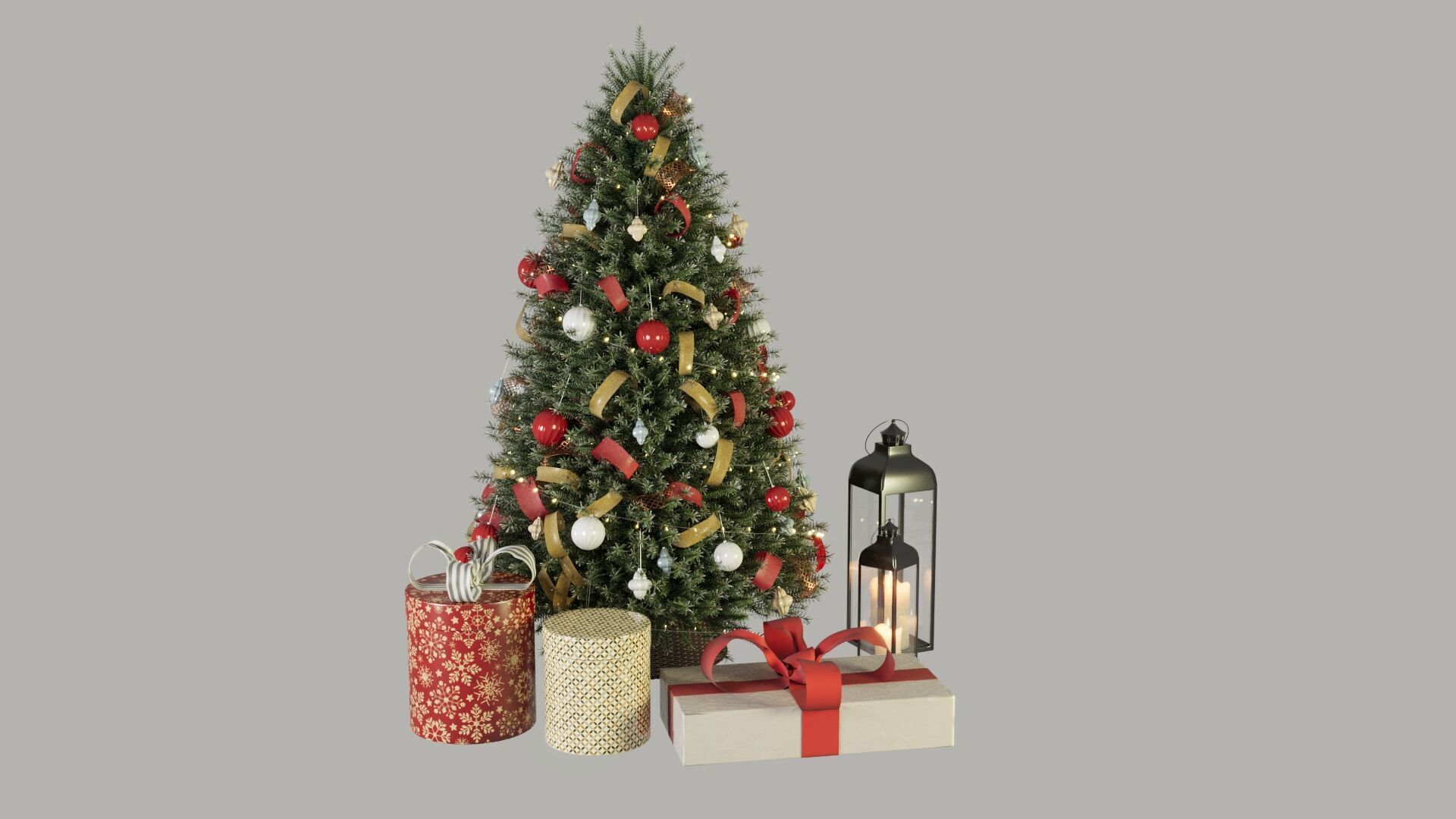 Christmas Set 3D model_2