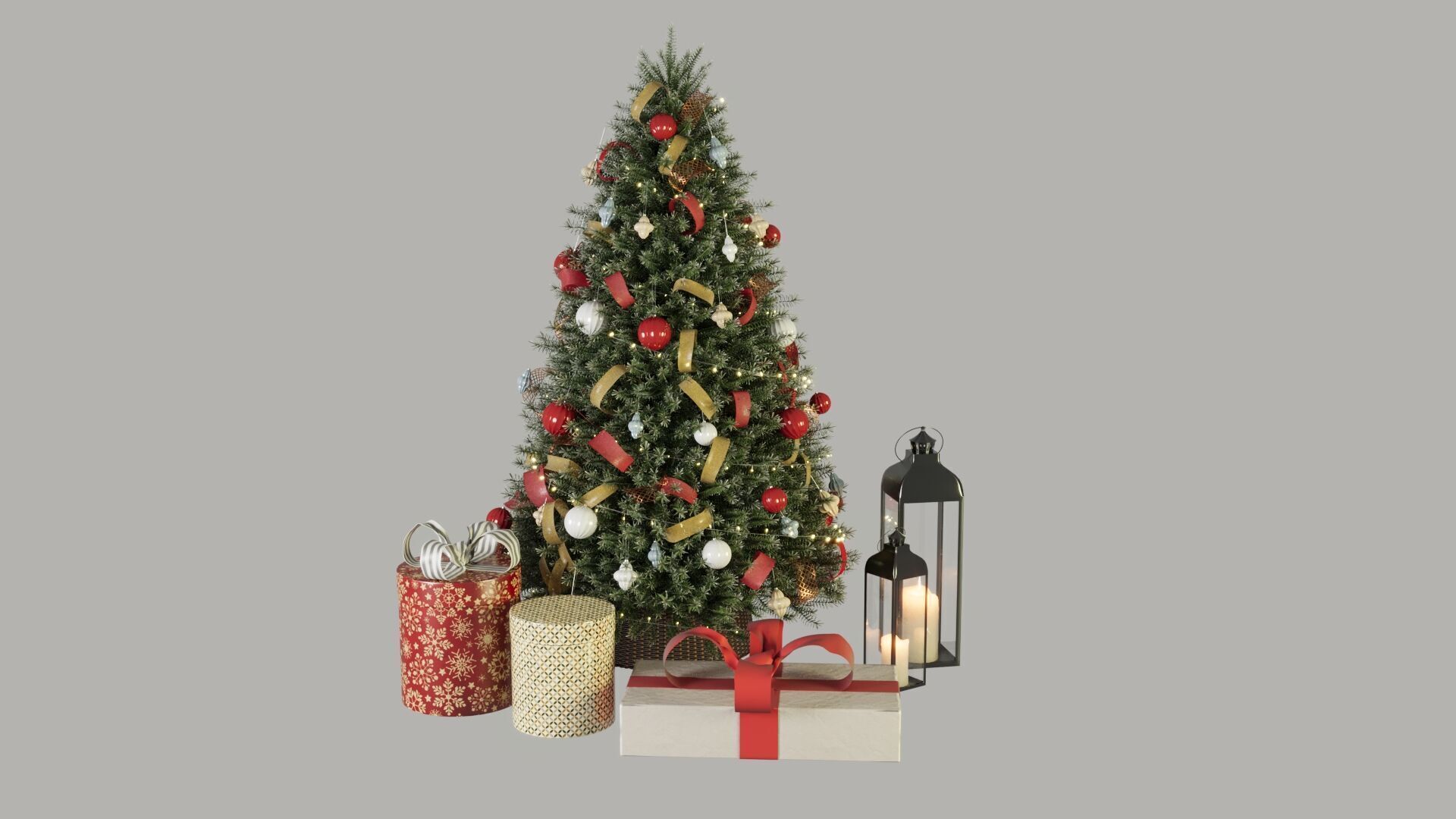 Christmas Set 3D model_1