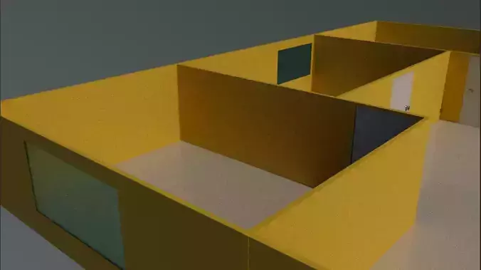 Free Low-Poly House Floor Plan Maya ma and mb and FBX Format