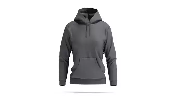 Black Womens Hoodie - sport female sweatshirt with hood