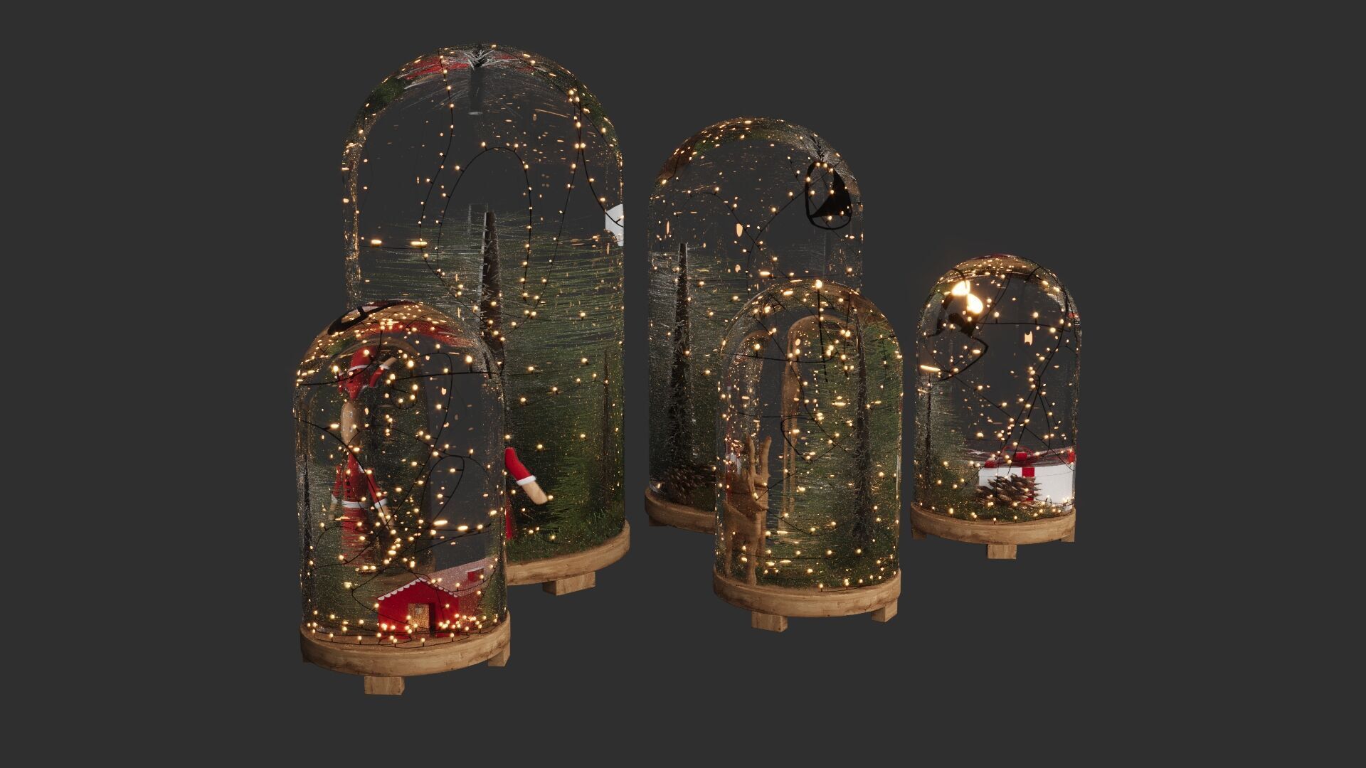 Christmas Set 3D model_1