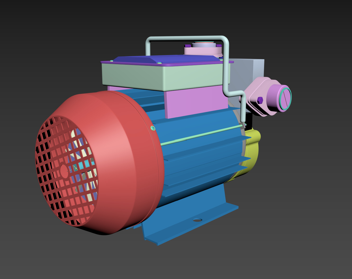 suction water pump 3D model_2