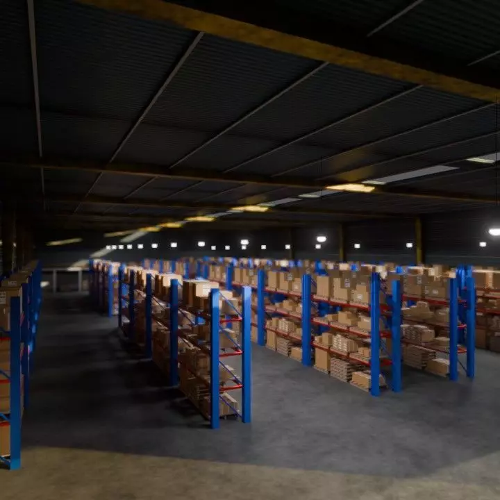 Ware House - Game Ready - PBR Low-poly 3D model_0