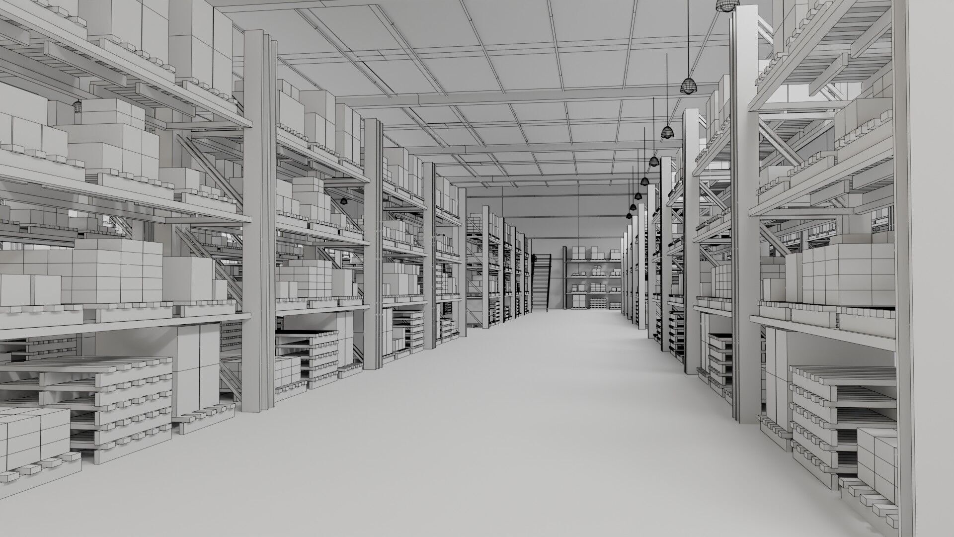 Ware House - Game Ready - PBR Low-poly 3D model_16