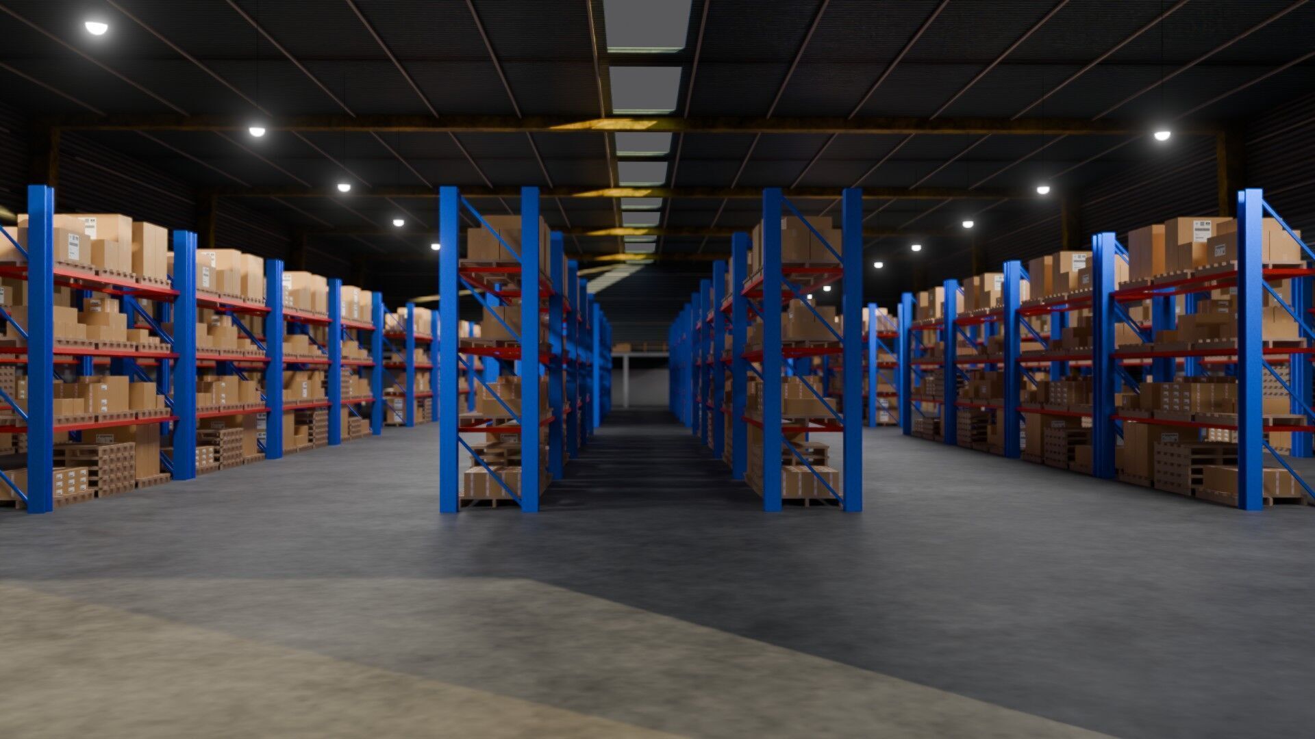 Ware House - Game Ready - PBR Low-poly 3D model_3