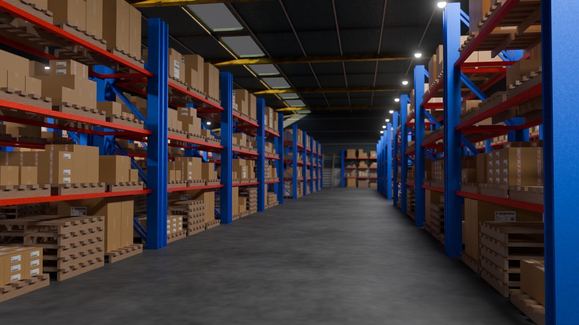 Ware House - Game Ready - PBR Low-poly 3D model_4