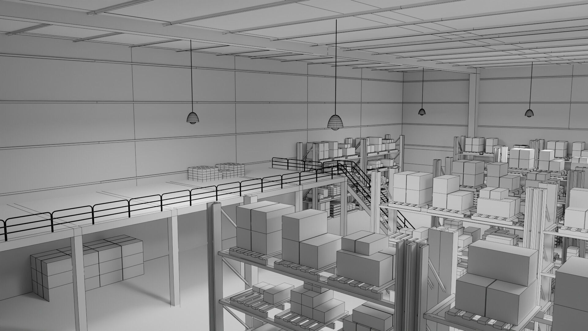 Ware House - Game Ready - PBR Low-poly 3D model_24