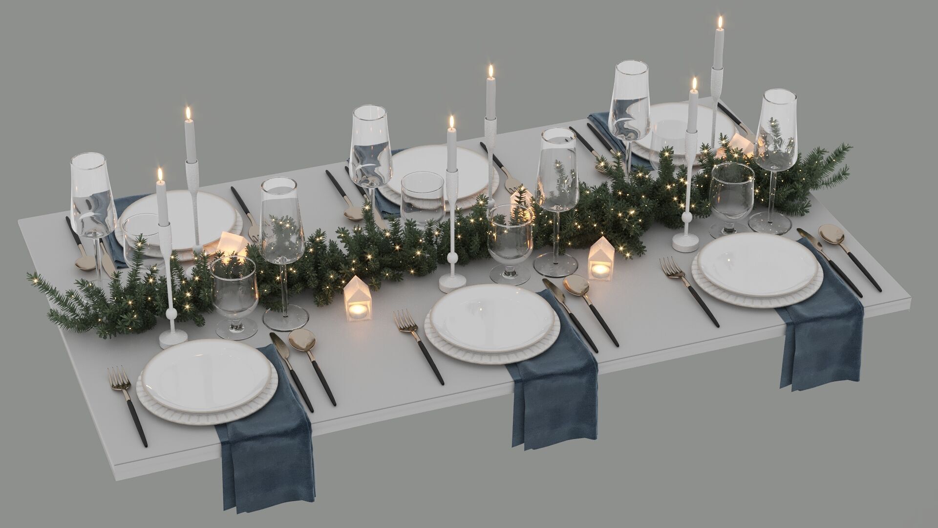 New Year Table 3D model_1