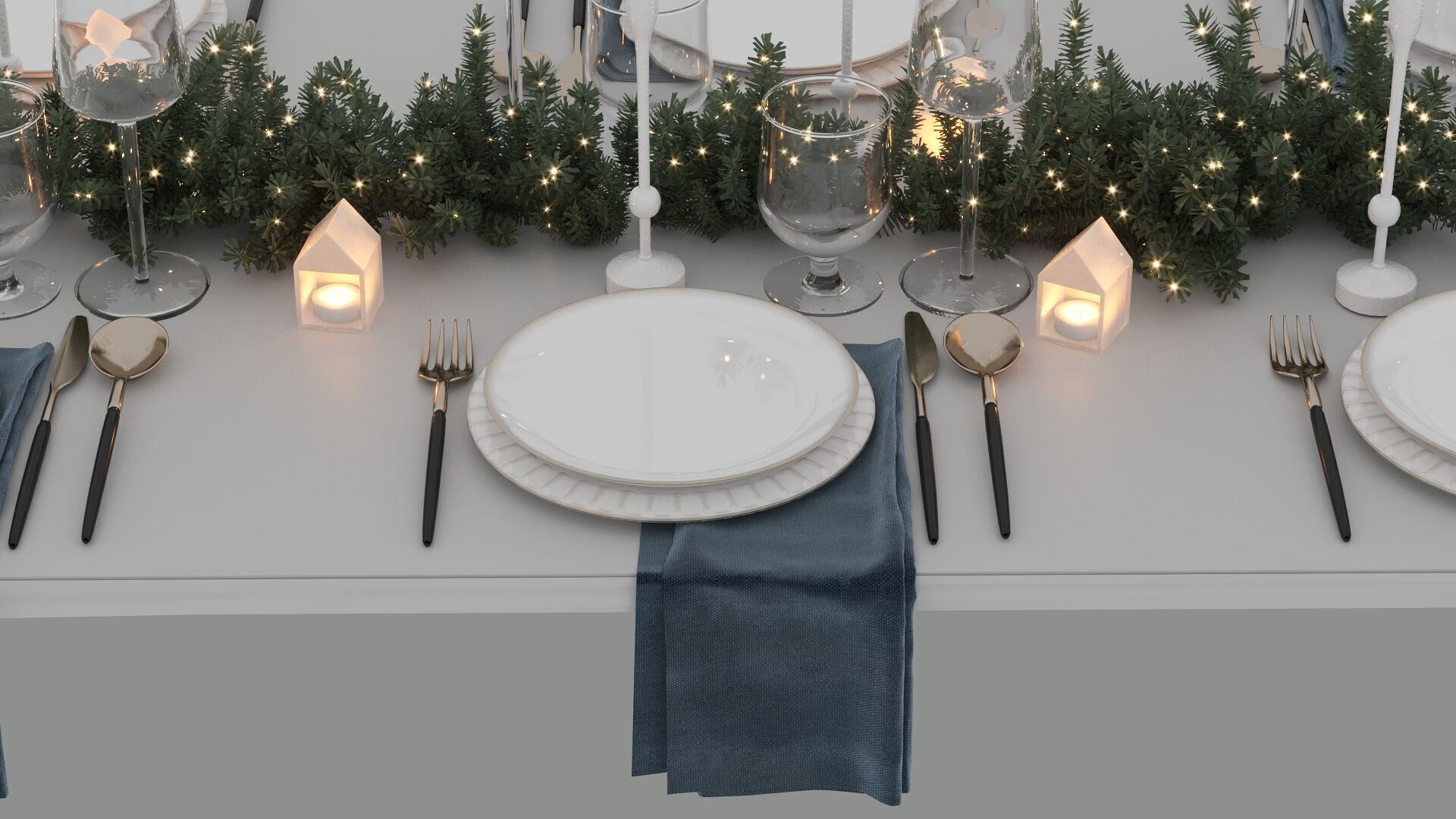 New Year Table 3D model_6