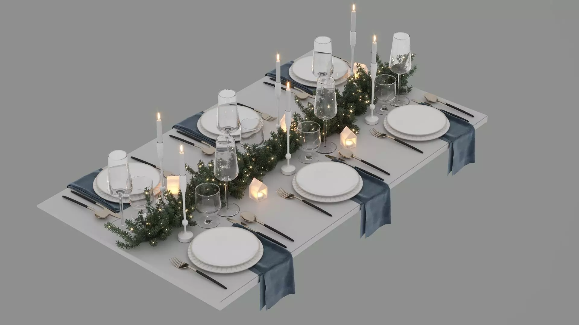 New Year Table 3D model_0
