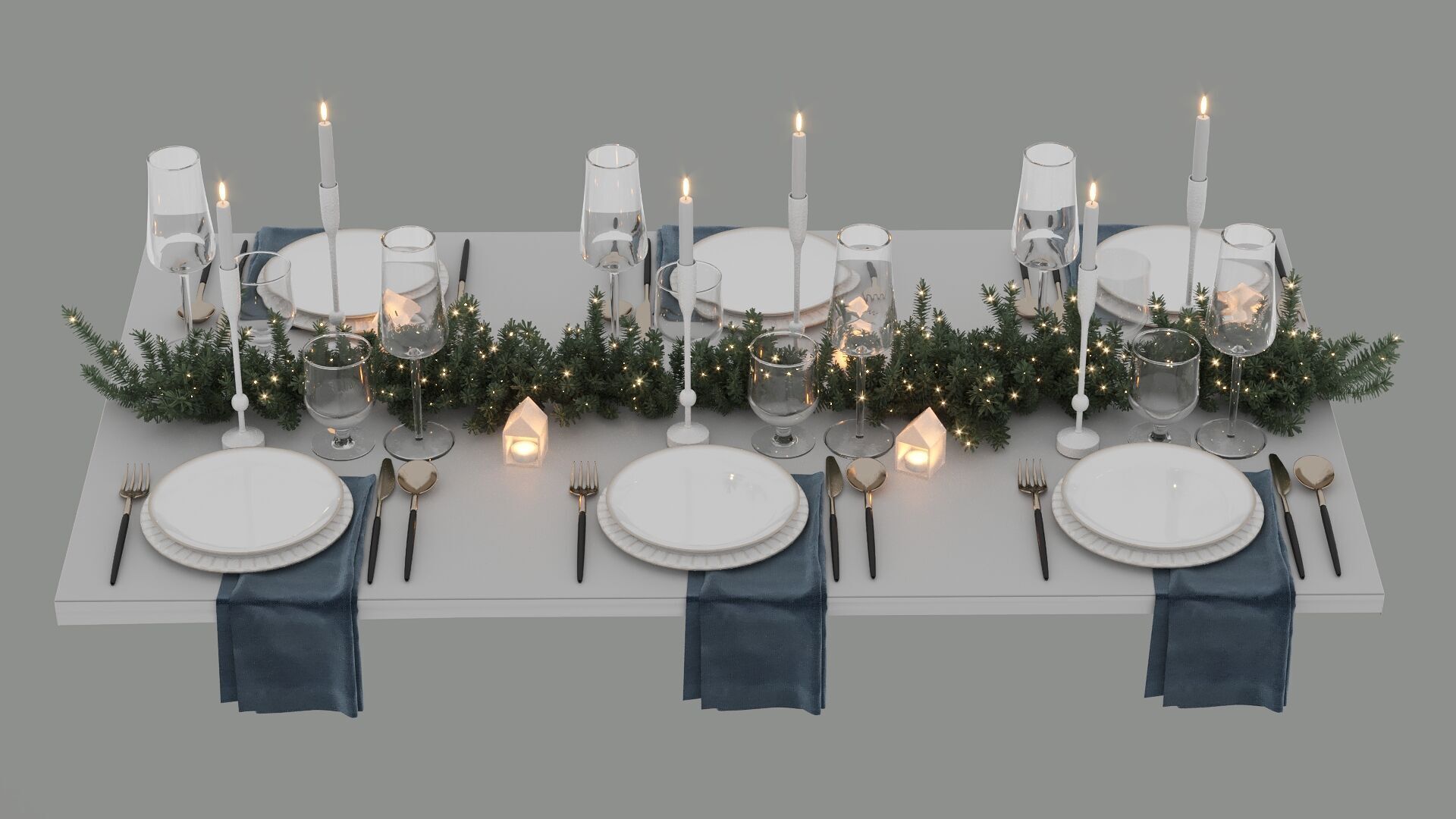 New Year Table 3D model_3