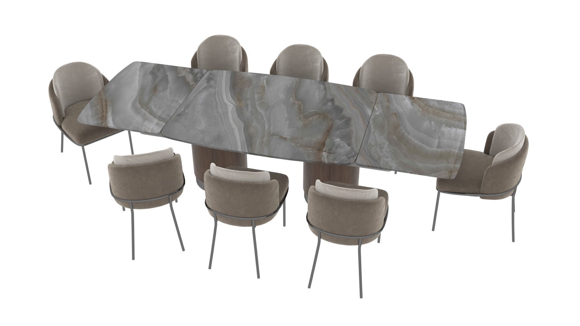 Capella Chair Chara Table 3D model_3