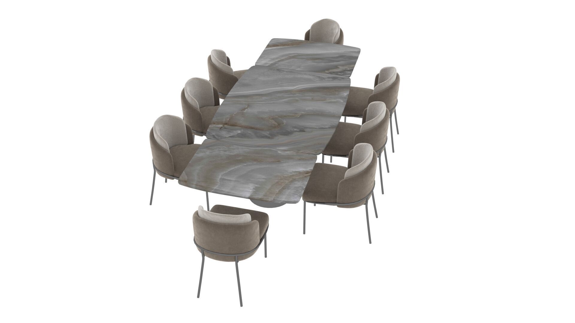 Capella Chair Chara Table 3D model_7