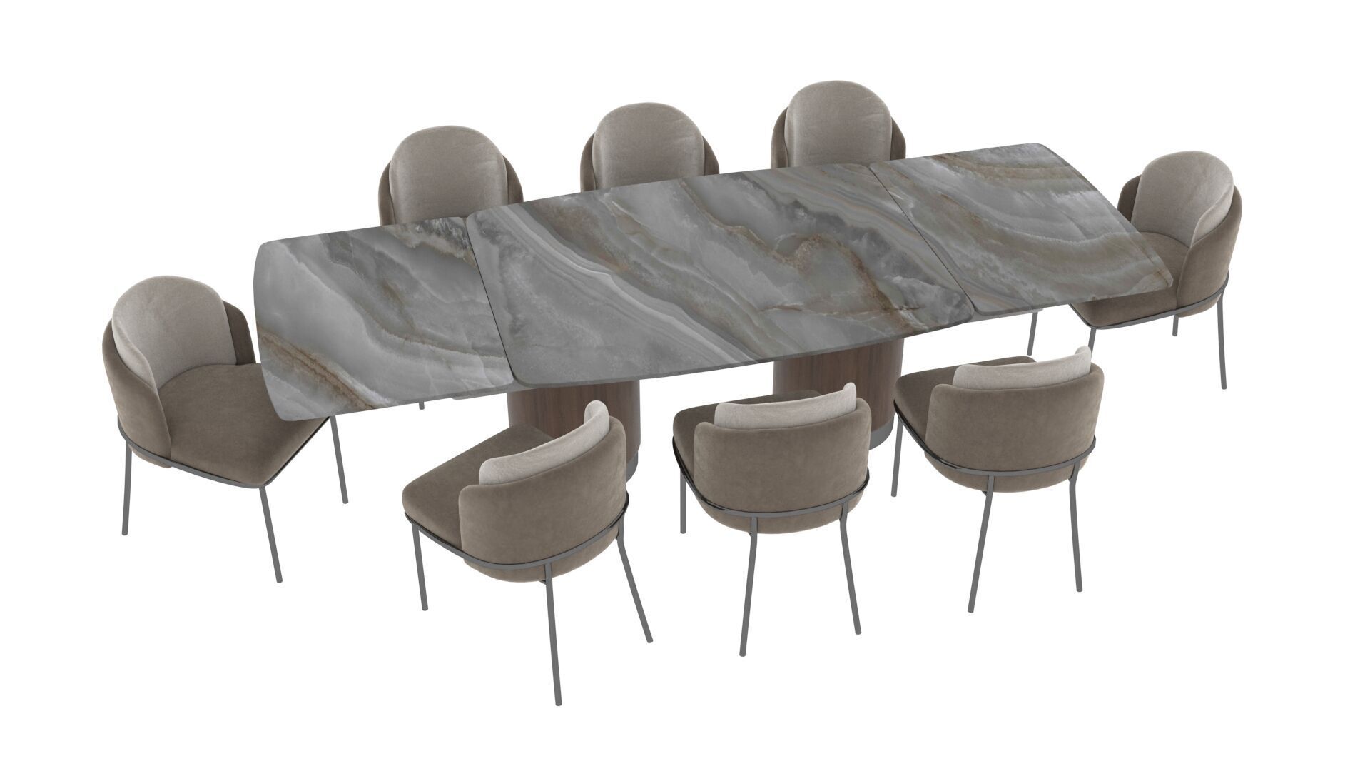 Capella Chair Chara Table 3D model_1