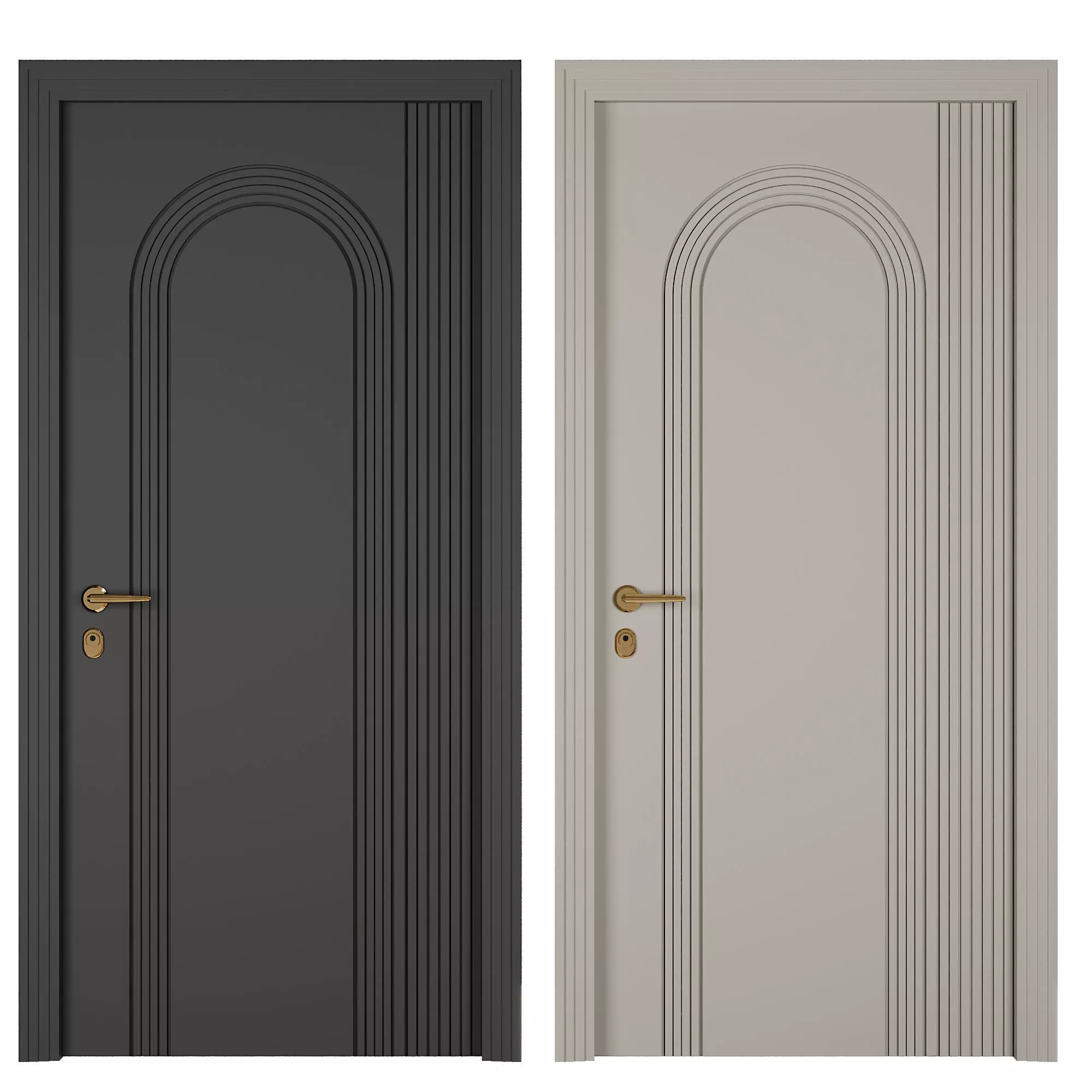 Entrance door set208 3D model_0