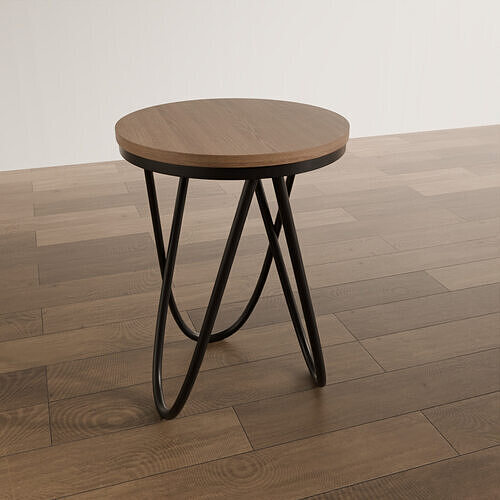 Minimalist Round Accent Table Low-poly 3D model