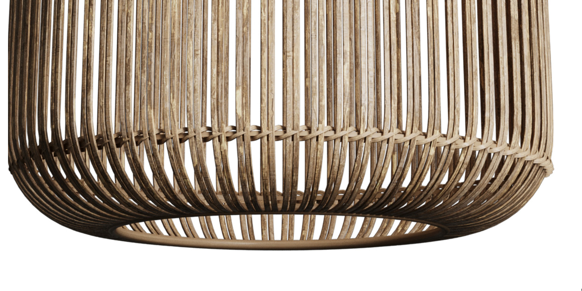 Natural Rattan Hanging Lamp file Low-poly 3D model_8