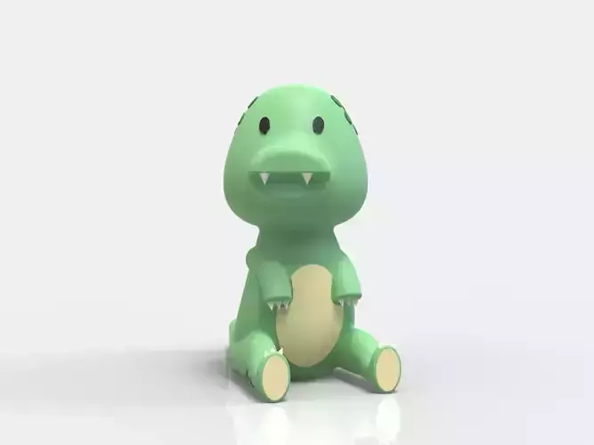 Cute 3D Dino Doll - Cartoon Dinosaur Doll 3D Model - Toy Design 