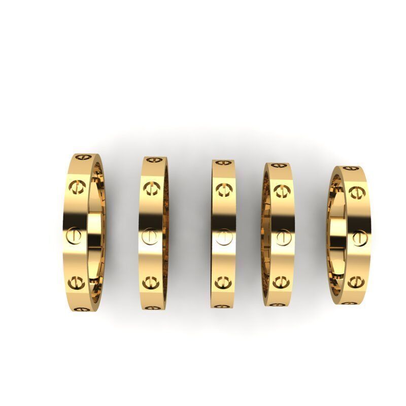 Gold Ring Jewelry  Ring stl 3dm 3dprintmodel 3D print model_2