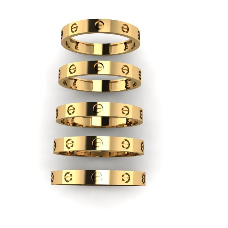 Gold Ring Jewelry  Ring stl 3dm 3dprintmodel 3D print model_4