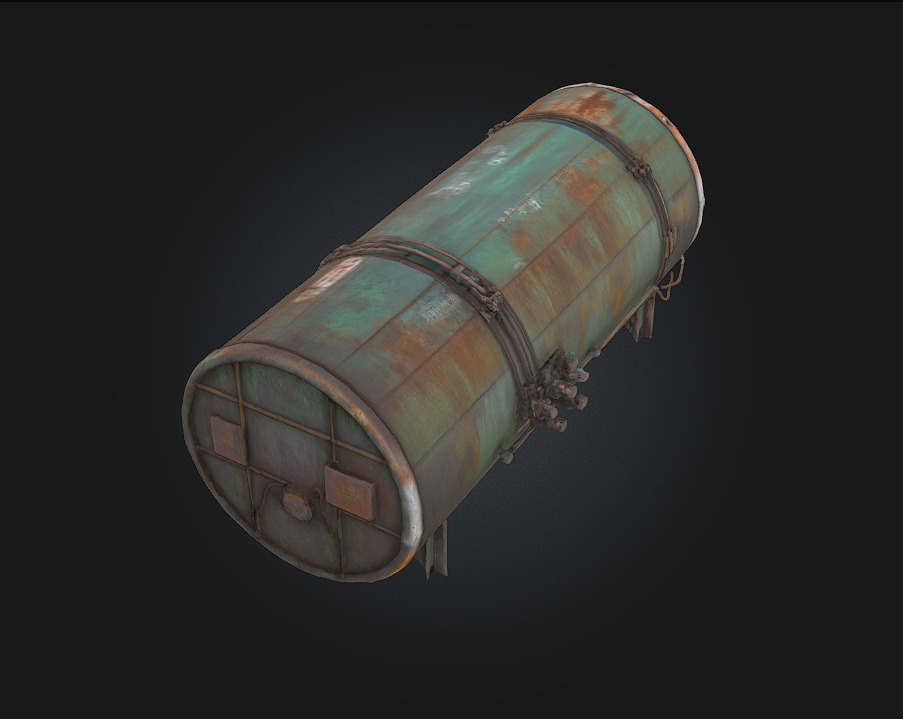 Rustic Cargo Plane Weathered Wings of a Bygone Era 3D model_4