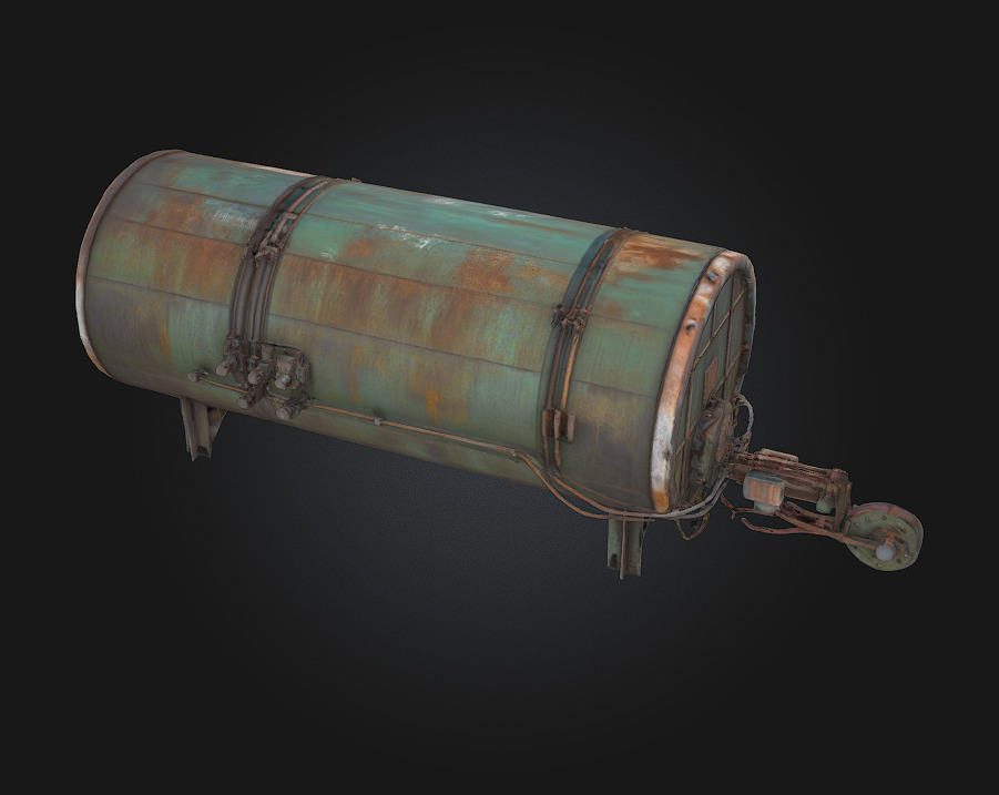 Rustic Cargo Plane Weathered Wings of a Bygone Era 3D model_1