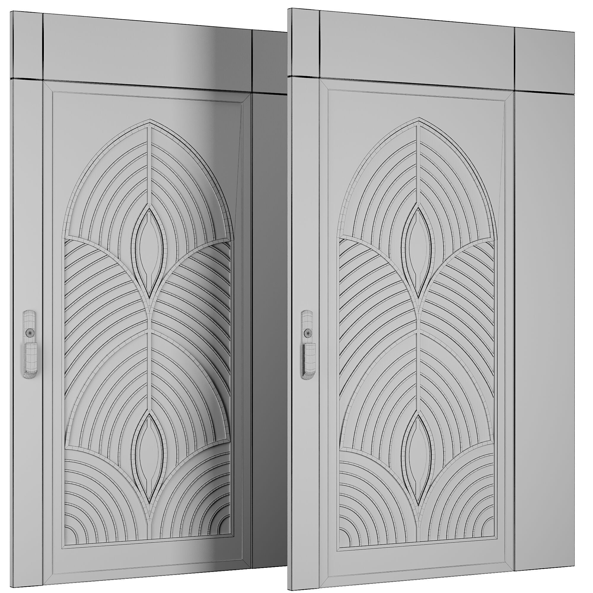 Entrance door set225 3D model_3