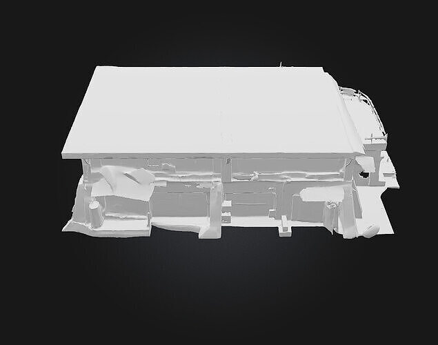 Warehouse Patchwork  Industrial Charm with Makeshift Repairs 3D model 7