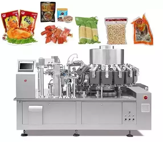 Double Turntable Vacuum Packing Machine -Food Beverage Packaging