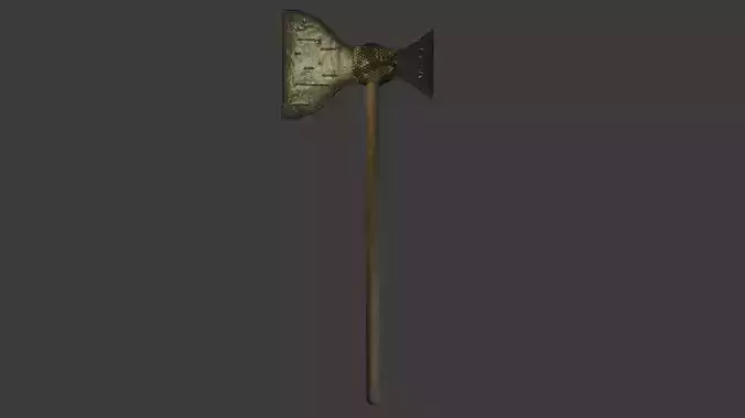 high Details Low-Poly axe - 1000 Polygons