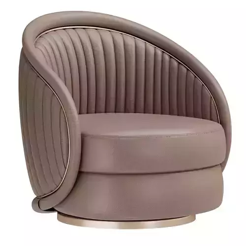 Curved Swivel Armchair