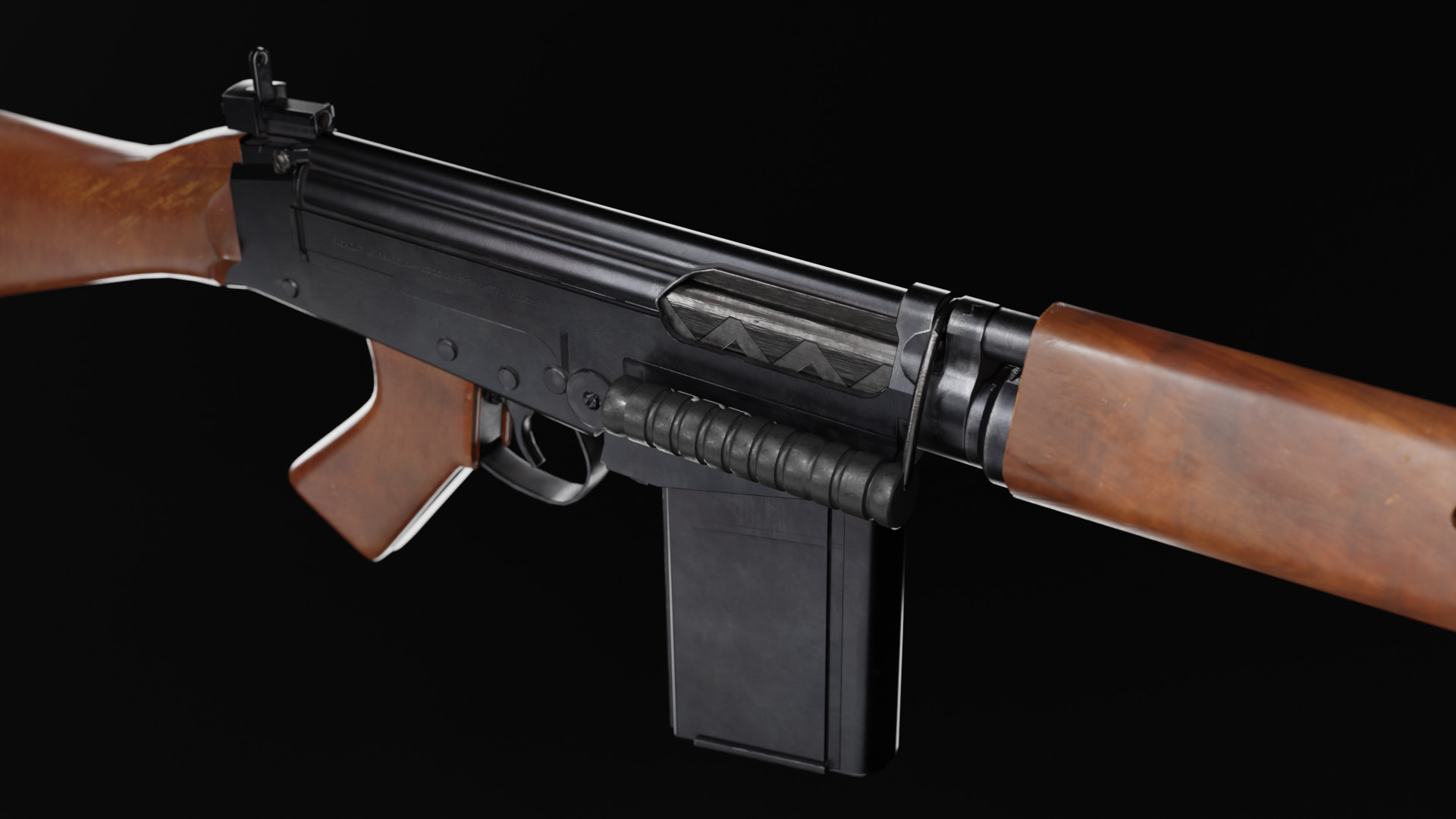 FN FAL Low-poly 3D model_5