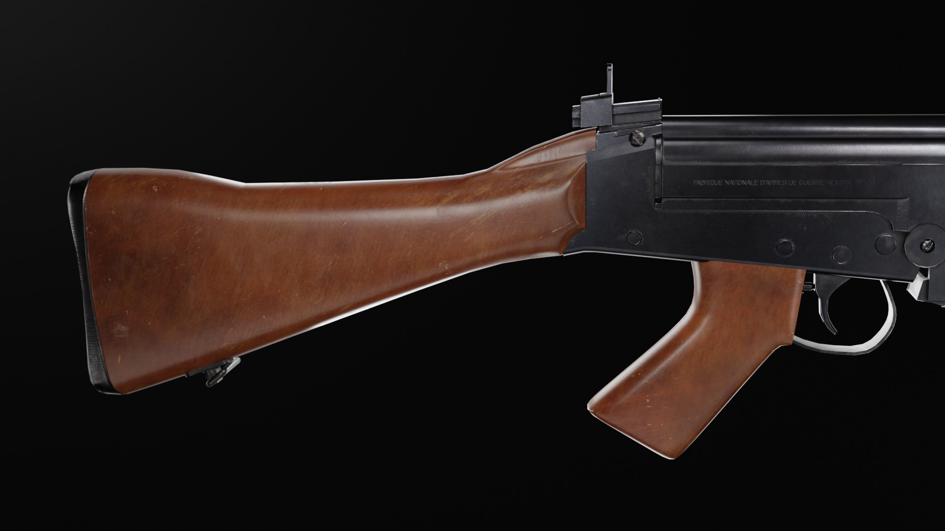 FN FAL Low-poly 3D model_12
