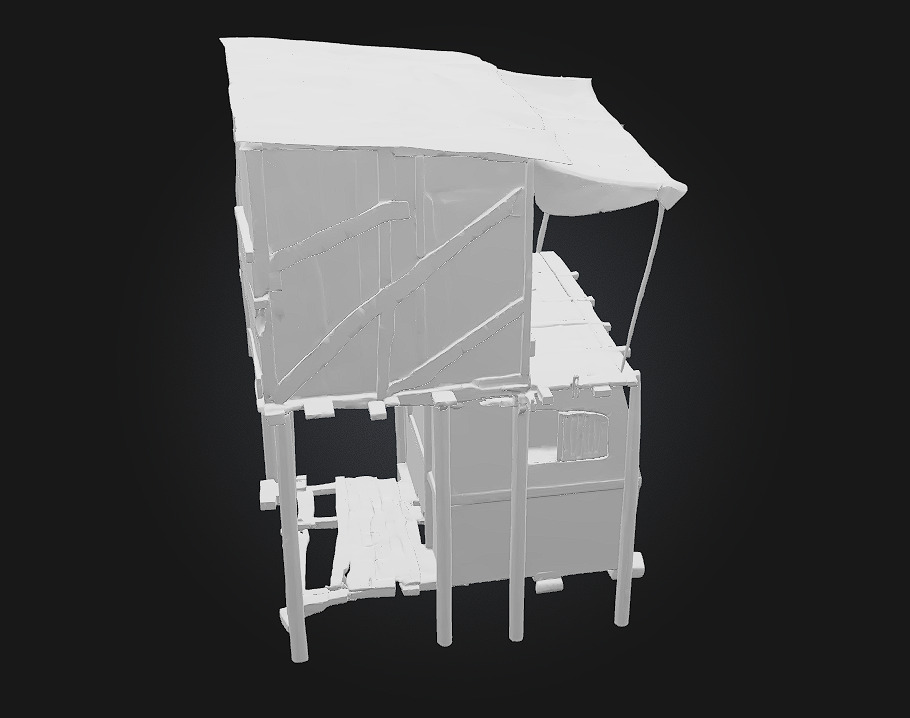 Rustic Cabin on Wheels  Mobile Comfort with Countryside Charm 3D model_10