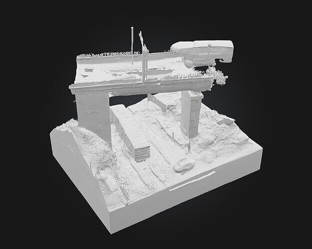 Surviving the Wasteland Diorama  A Tale of Grit in a Broken 3D model 7