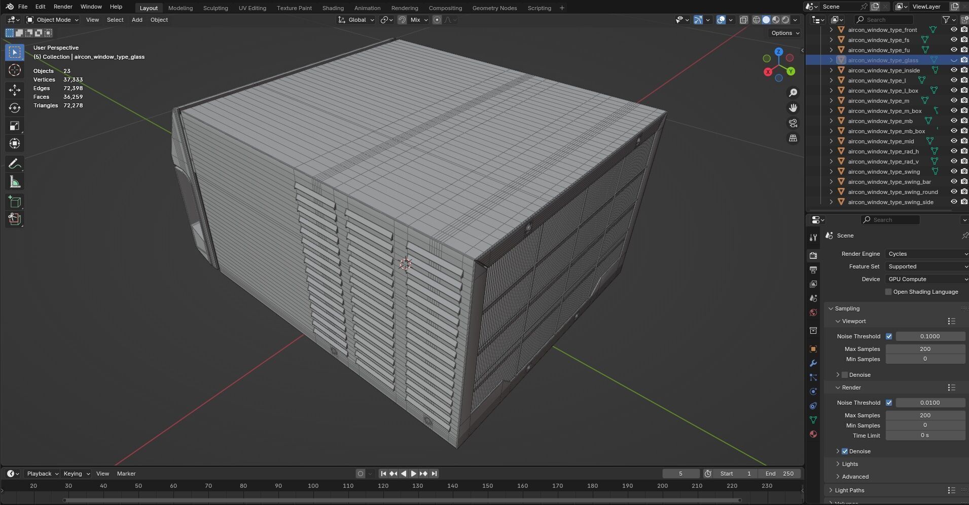 Aircon Window Type CG2 3D model_14