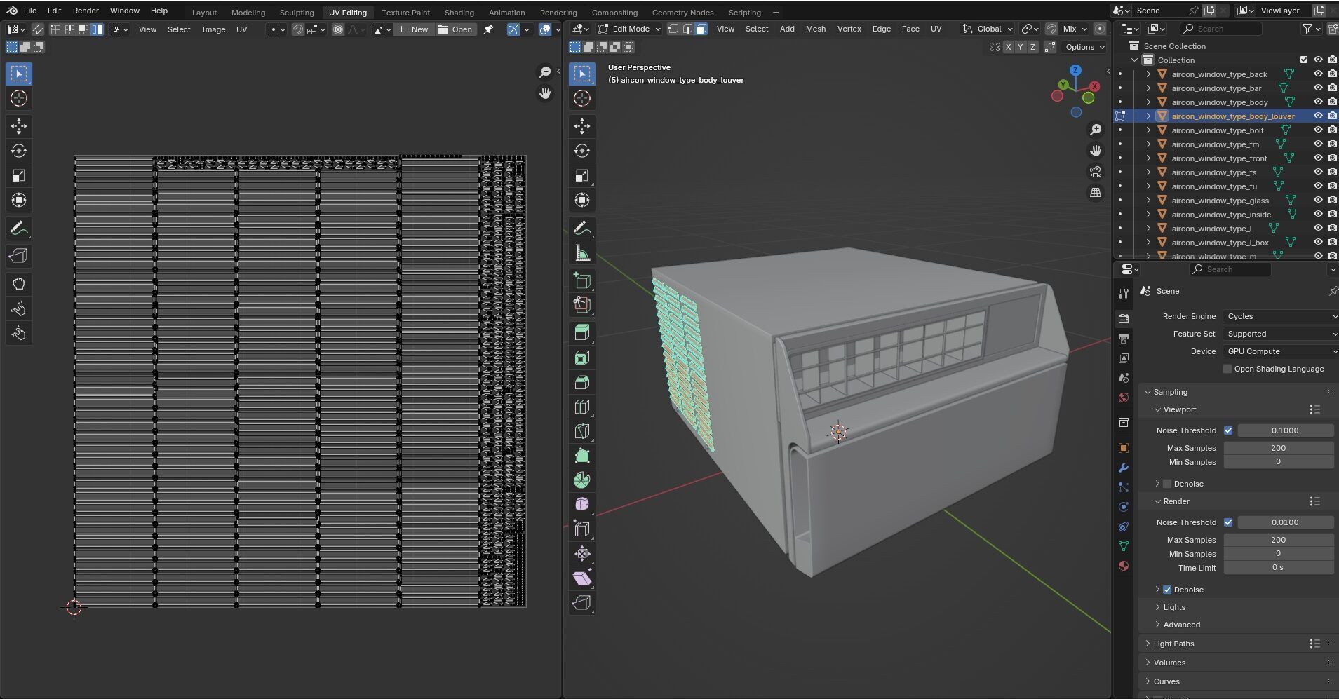 Aircon Window Type CG2 3D model_19