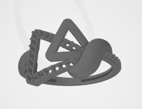 gold rings 18k  3D print model_23