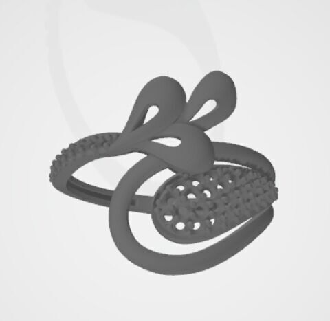 gold rings 18k  3D print model_13