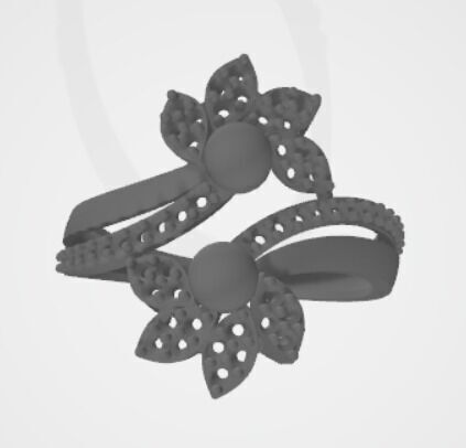 gold rings 18k  3D print model_4