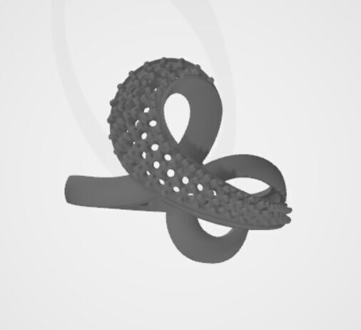 gold rings 18k  3D print model_3