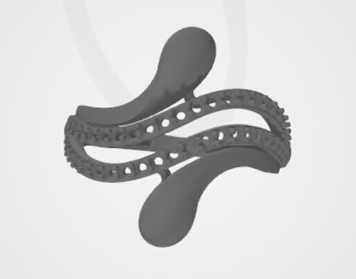 gold rings 18k  3D print model_10