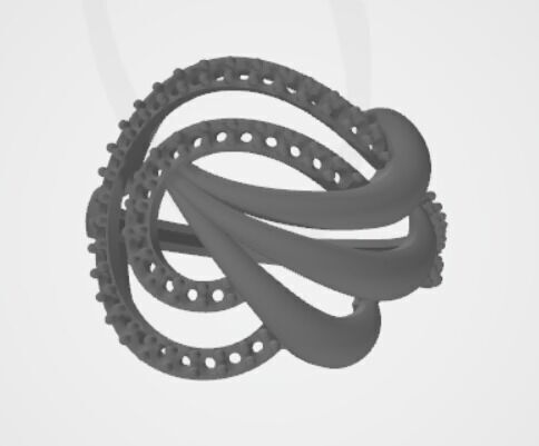 gold rings 18k  3D print model_14