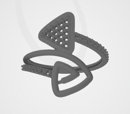 gold rings 18k  3D print model_2