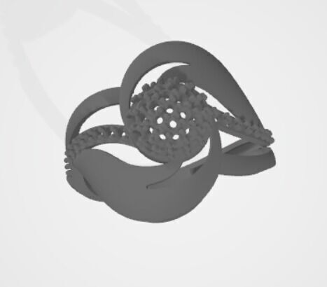 gold rings 18k  3D print model_5