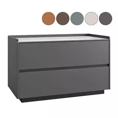 Litfad - Modern Faux Leather Nightstand